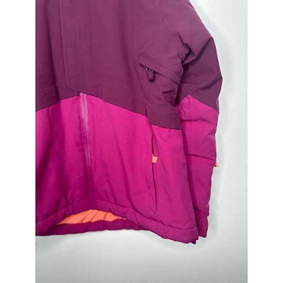 All In Motion Waterproof Burgundy Pink Hooded Jacket Size Medium 7/8 - Picture 3 of 9